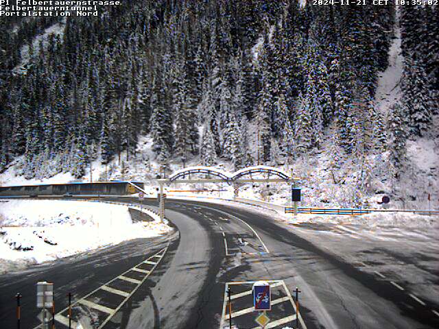 Webcam Felbertauernstraße Nordportal Tunnel 1607 m